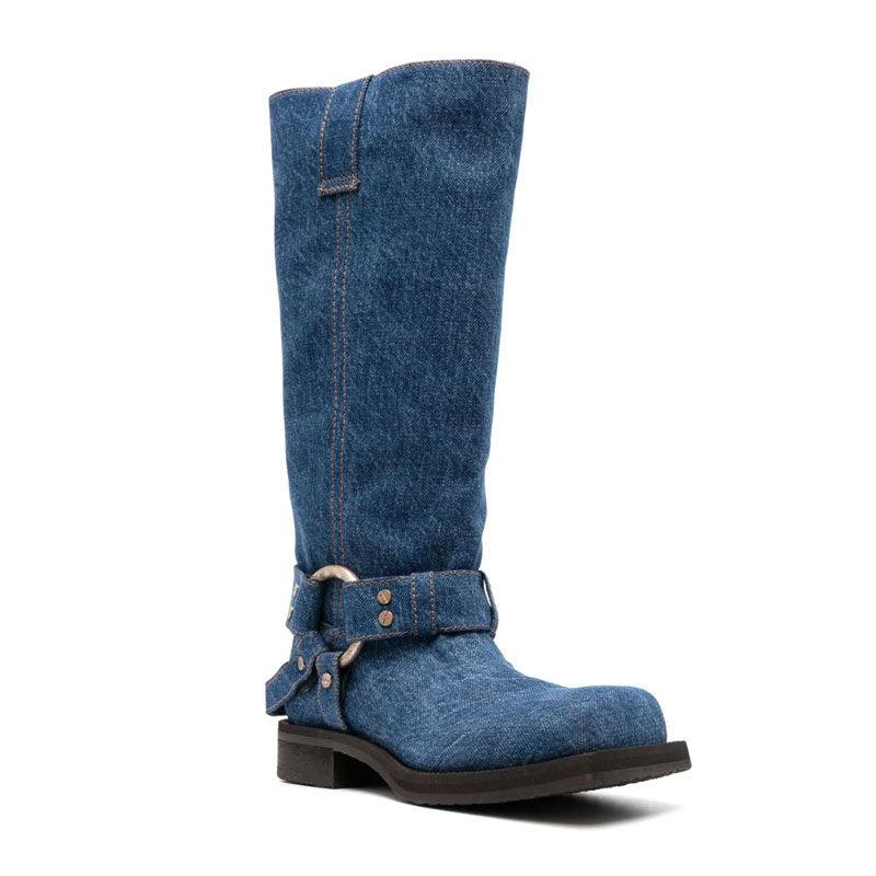 Cheky - Women's Fashion Denim High Leg Boot