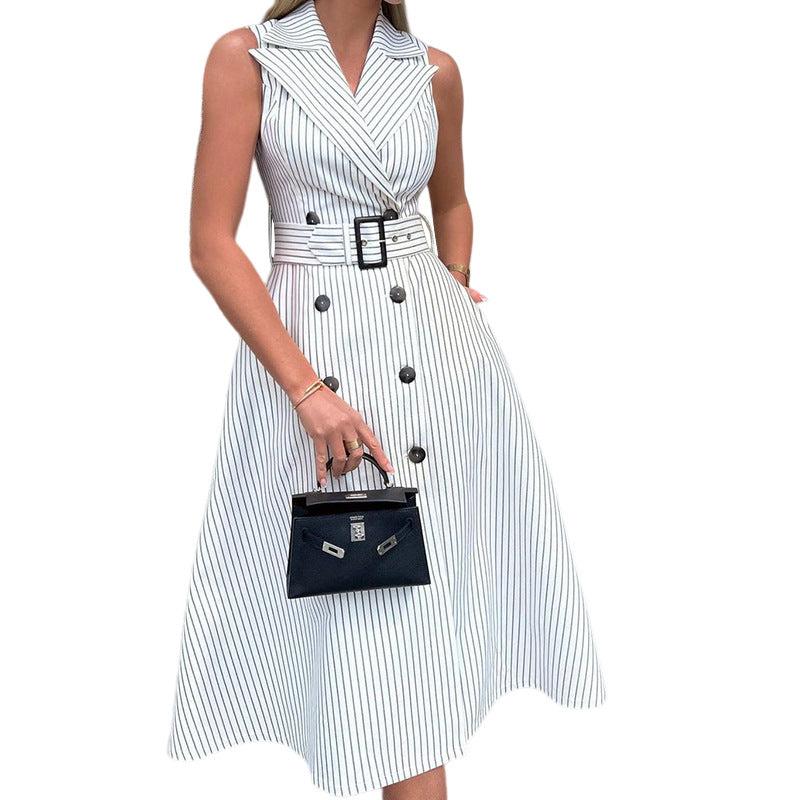 Cheky - Women's Fashion Tailored Collar Dress