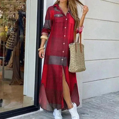 Cheky - Long Sleeve Boho Maxi Dress - Casual Spring/Autumn Fashion