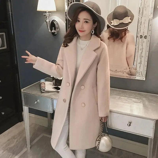 Cheky - Long woolen coat in the woolen coat