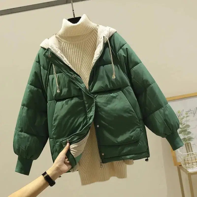 Cheky - New Down Jacket Hooded Warm Jacket Casual