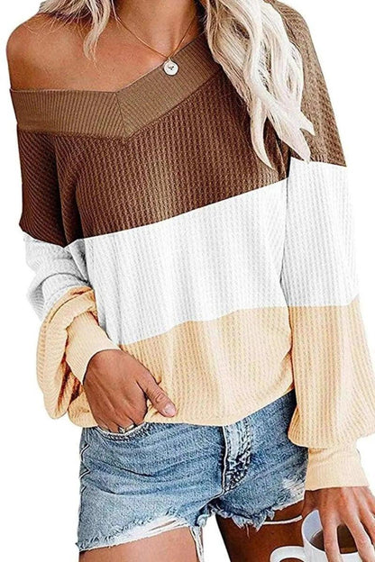 Cheky - V-neck bat sleeve sweater