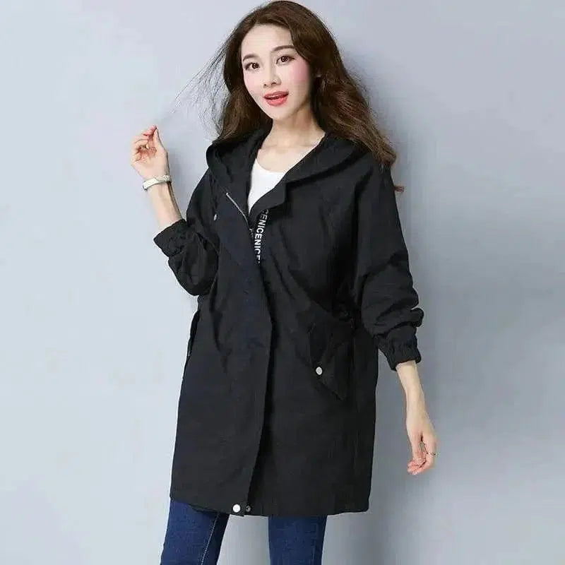 Cheky - Women's Windbreaker Mid-Length Korean Spring Dress